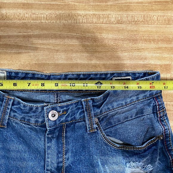 American Legacy Blue Jeans Men's Slim Straight 34X32 Distressed - Picture 8 of 11